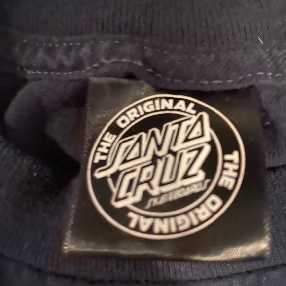 Santa Cruz navy logo tee size small - Picture 2 of 2